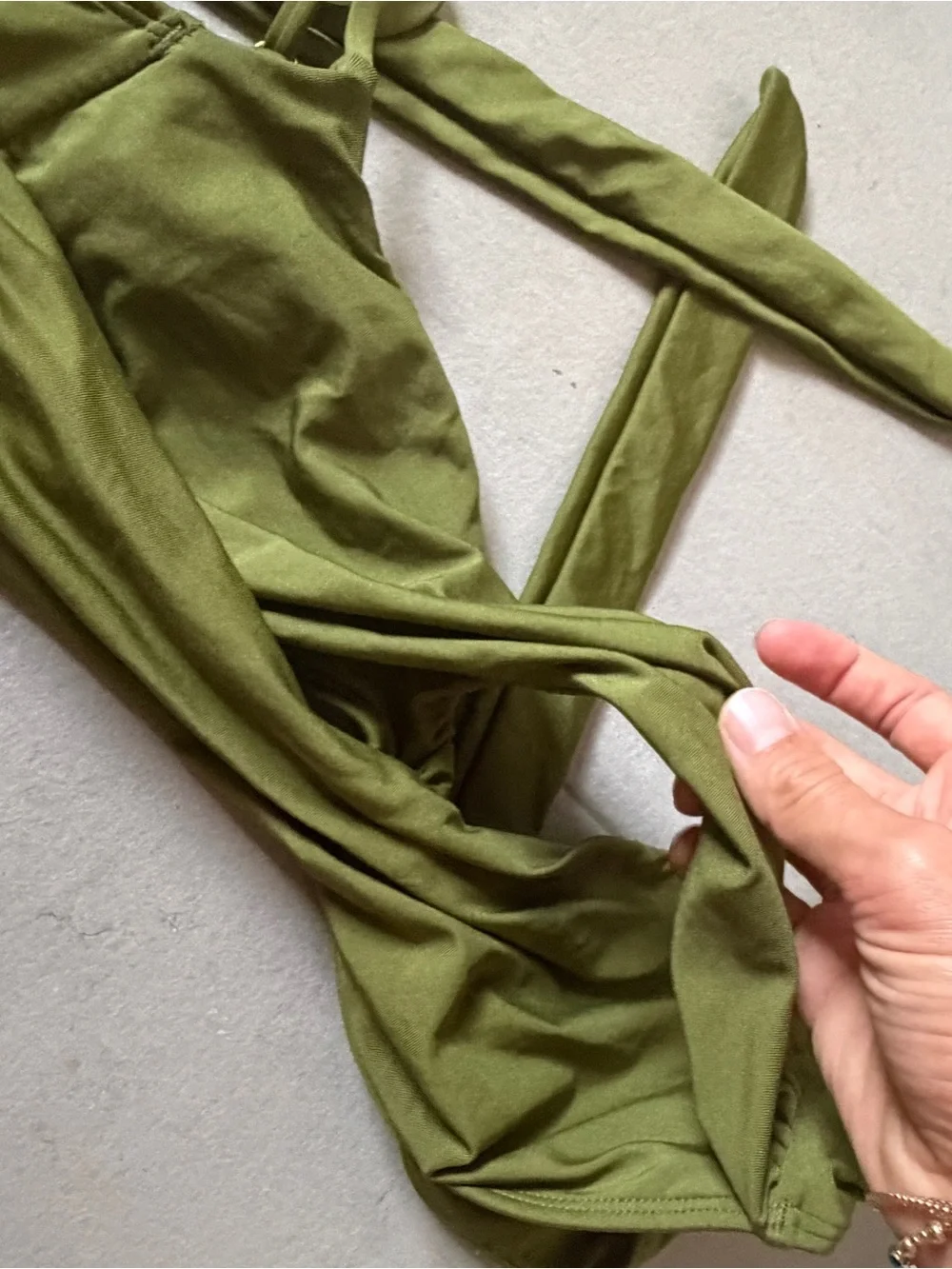 Monday Swimwear Bordeaux Top in Olive